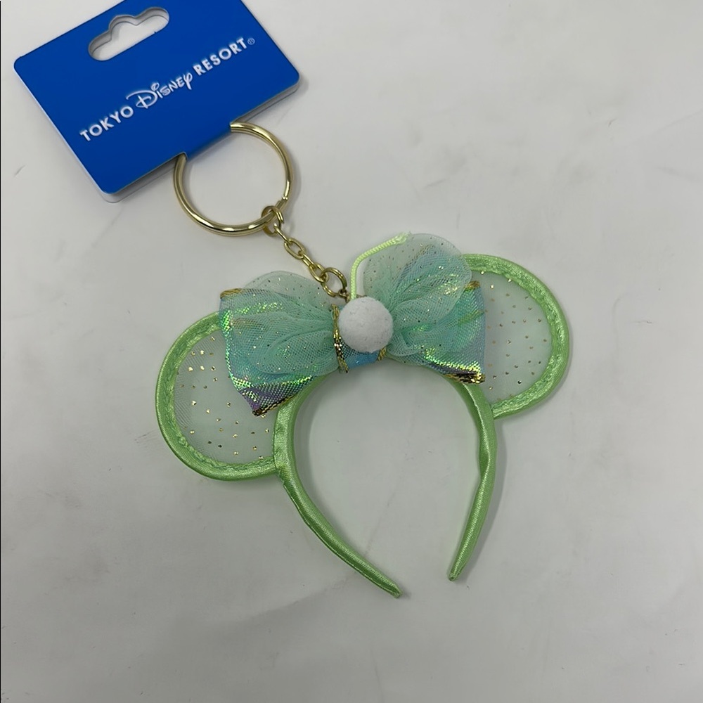 NWT Tokyo disney Minnie ears tinker bell headband keychain for labubu